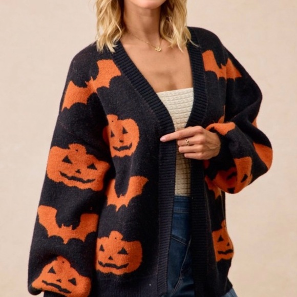 BiBi Halloween Cardigan Sweater - Picture 1 of 6